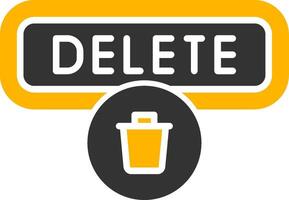 Delete Glyph Two Color Icon vector
