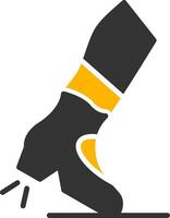 Flamenco Tap Glyph Two Color Icon vector