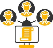 Files Exchange Glyph Two Color Icon vector