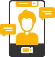 Conference Glyph Two Color Icon vector