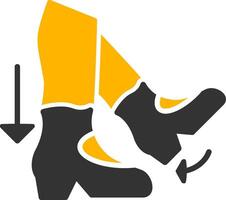 Step Back Glyph Two Color Icon vector