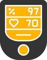 Pulse Oximeter Glyph Two Color Icon vector