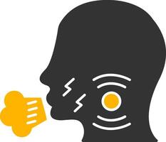 Cough Glyph Two Color Icon vector