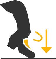 Ball Dig Glyph Two Color Icon vector