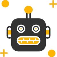Robot Glyph Two Color Icon vector