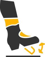 Ankle Flex Glyph Two Color Icon vector