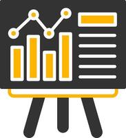 Presentation Glyph Two Color Icon vector