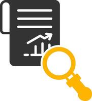 Research Glyph Two Color Icon vector