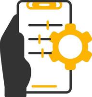 Setting Glyph Two Color Icon vector