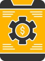 Banking App Settings Glyph Two Color Icon vector