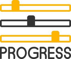 Progress Glyph Two Color Icon vector