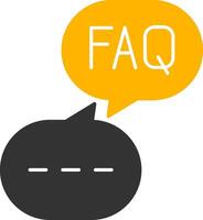 Faq Glyph Two Color Icon vector