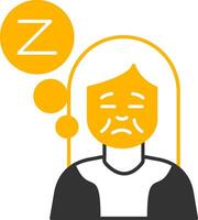 Insomnia Glyph Two Color Icon vector