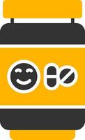 Antidepressant Glyph Two Color Icon vector