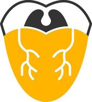 Tongue Glyph Two Color Icon vector