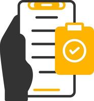 Check List Glyph Two Color Icon vector