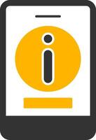 Information Glyph Two Color Icon vector