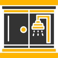 Shower Room Glyph Two Color Icon vector