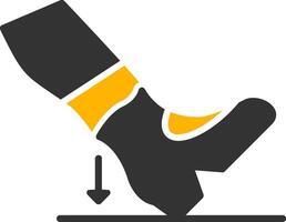 Heel Dig Glyph Two Color Icon vector