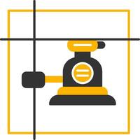 Laser Level Glyph Two Color Icon vector