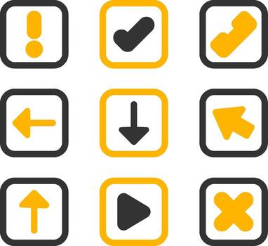 Web Button Glyph Two Color Icon vector