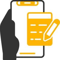 Edit Glyph Two Color Icon vector