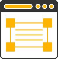 Web Design Glyph Two Color Icon vector