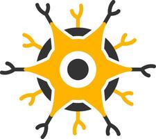 Neuron Glyph Two Color Icon vector