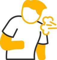 Cough Glyph Two Color Icon vector