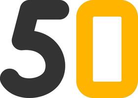 Fifty Glyph Two Color Icon vector