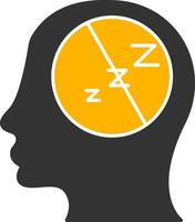Insomnia Glyph Two Color Icon vector