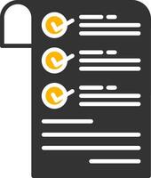 Checklist Glyph Two Color Icon vector