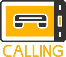 Calling Glyph Two Color Icon vector