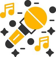 Music Glyph Two Color Icon vector