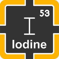 Iodine Glyph Two Color Icon vector