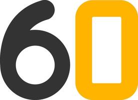 Sixty Glyph Two Color Icon vector