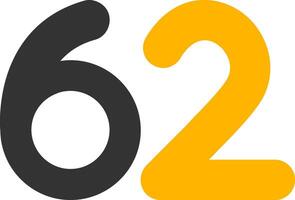 Sixty two Glyph Two Color Icon vector