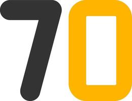 Seventy Glyph Two Color Icon vector