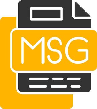 Msg File Glyph Two Color Icon vector