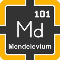Mendelevium Glyph Two Color Icon vector