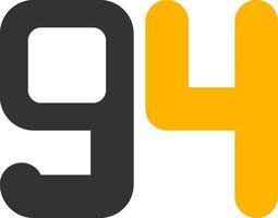 Ninety four Glyph Two Color Icon vector