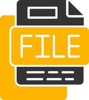 File Glyph Two Color Icon vector