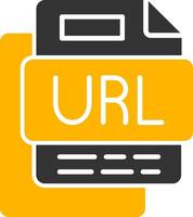 Url File Glyph Two Color Icon vector