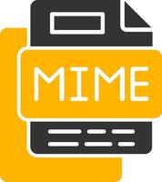 Mime File Glyph Two Color Icon vector