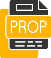 Prop File Glyph Two Color Icon vector