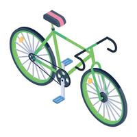 Get this isometric icon of racing cycle vector