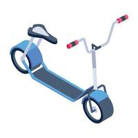 Ready to use isometric icon of electric scooter vector