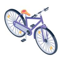 Modern isometric icon of push ride vector