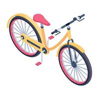 Modern isometric icon of cycle ride vector