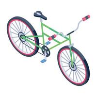 Check this isometric icon of bicycle vector